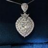 5 Carat D Color Heart-Shaped Moissanite Pendant - Luxury European & American Style