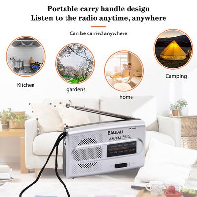 Digital Retro Radios Portable Handheld Full-range Receiver Radio Memory Function Battery Powered Built-In Speaker for Old People
