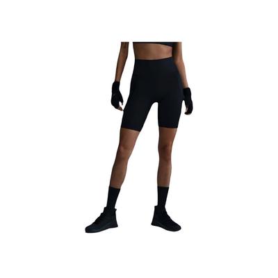 Solid Color Elastic Waist Slim Fit Casual Shorts Women Shorts Black HQ6824010