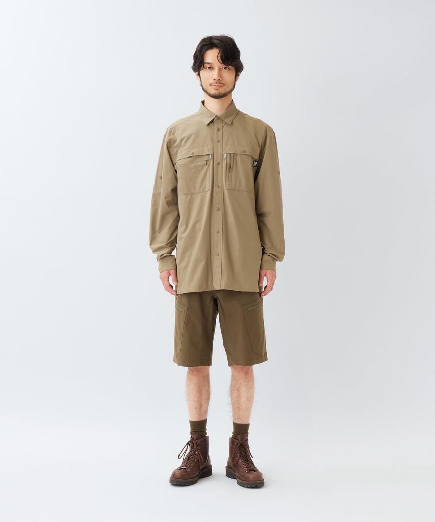 Wilkin Long Sleeve Shirt Tops Shirt Long Sleeve LIGHT OLIVE M [Snow Peak] EP-SH-26SU001 Men's Women's