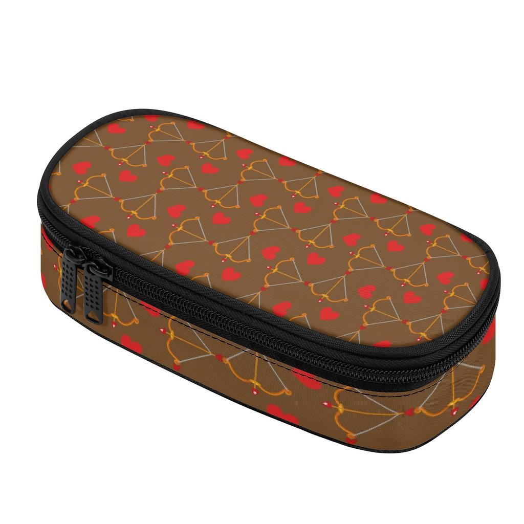 Pen Case Spacious Storage Zipper Closure 300D Polyester with Main Pocket Mesh Layer and Removable Pen Divider for Daily School Use