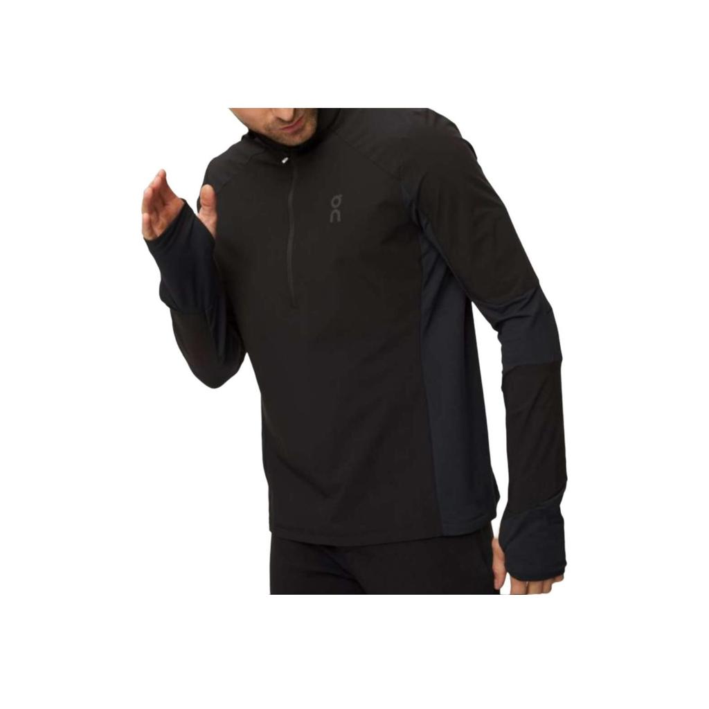On Trail Breaker Elastic DWR PFC Pullover Comfortable Half-Zip Lg Sleeve Sweatshirt Men Sweatshirt Black 13300705