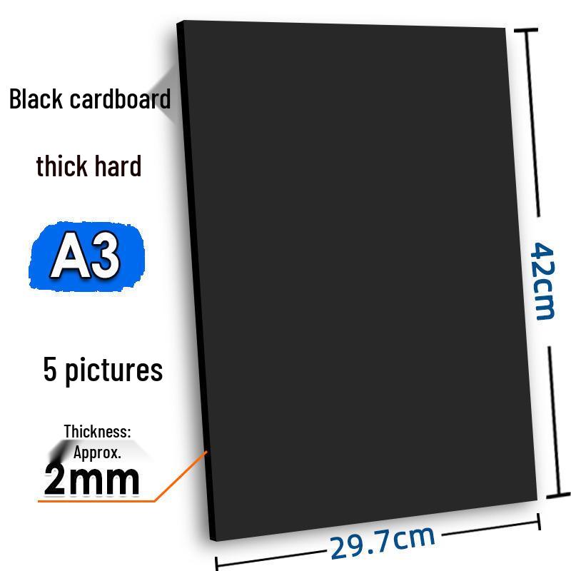 Handmade Children’s Cards: Thick White Cardstock with 4 Gray Colored Cards and Kraft Backing