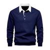Men's Casual Long-sleeved Autumn Pullover Shirt, Fashionable Slim Fit Casual Date Hoodie Sweater