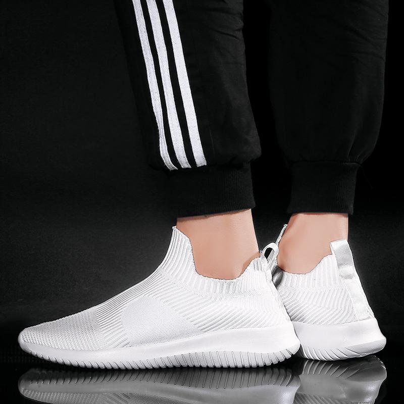 New men's shoes a slip-on ultra-light breathable plus size 46 flying woven socks shoes comfortable sports shoes for students