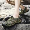 Men Hiking Sandals Green Leather Sandals Outdoor Summer Brown Roman Sandals Beach Shoes Plus Size