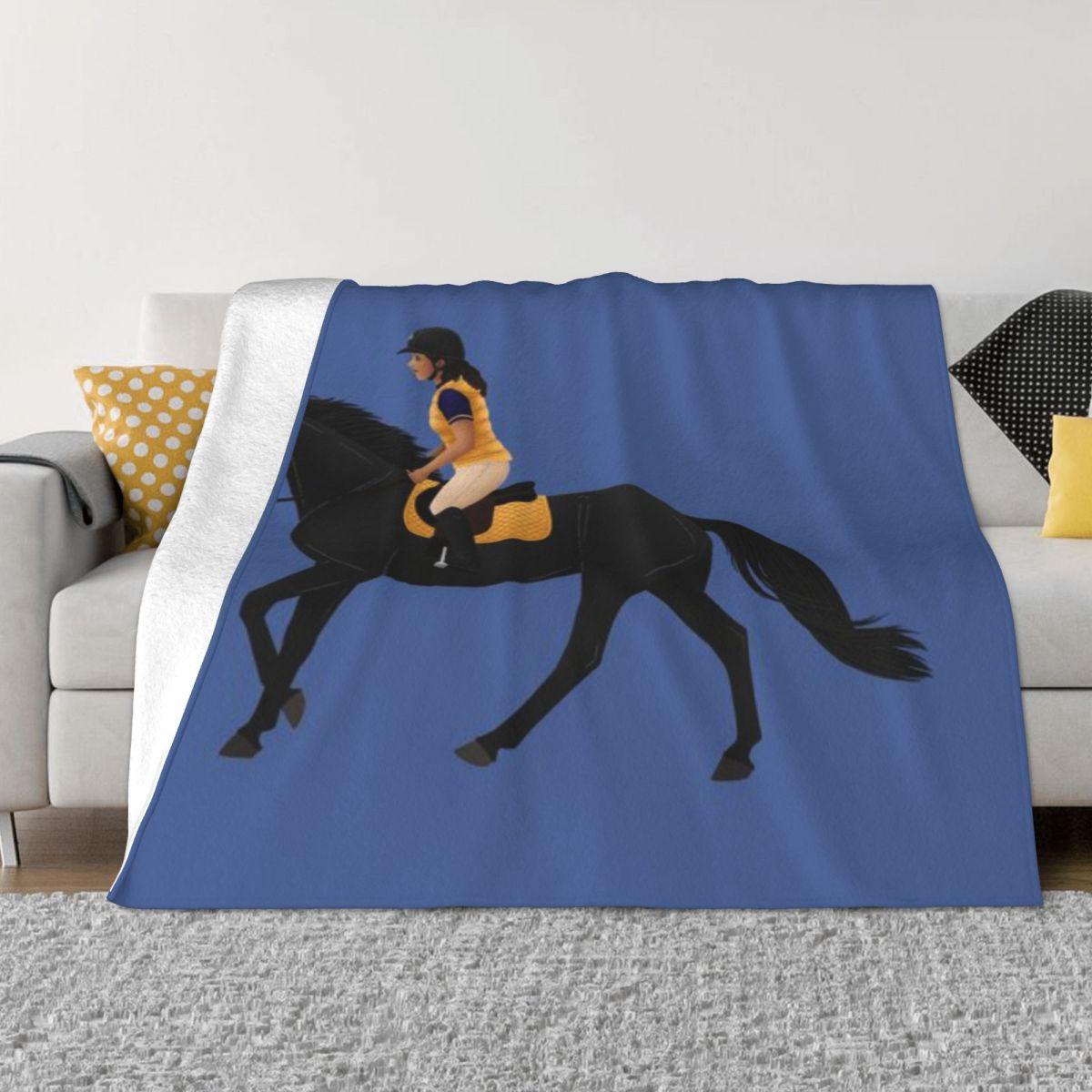Zoe And Raven From Free Rein - Equine Rampaige Custom Home Decor An Ultra-Soft Micro Fleece Blanket 30x40in