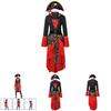 Damen Piratenkostüm Set Mit Rotem Kleid Hut Und Gürtel Perfekt Für Halloween Partys