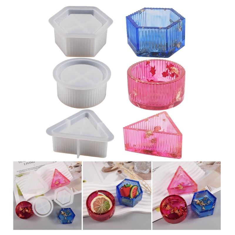 DIY Crystal Epoxy Resin Jar Mold Storage Box Tank Silicone Molds for DIY Jewelry Making Candy Box Container Casting Tool