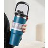 Stylish Modern Vacuum Insulated Car Cup With Straw And Handle 30oz 20oz