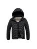 Light Cotton Jacket Men's Models Winter Crash Colour Full Print Removable Cap Thickened Hooded Comfortable and Versatile Jacket Men