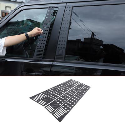 Aluminum Alloy Car Window B-pillar Center Pillar Trim Sticker For Land Rover Discovery 3/4 LR3 LR4 2004-2016 Car Accessories