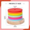 Wooden Sorting Stacking Toy Shape Sorter Puzzles Reusable Multicolor Birthday Round Blocks