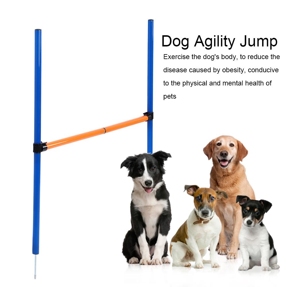 Plastic Outdoor Detachable Pet Dogs Agility Jump Hurdle Bar Games Equipment Exercise Toy