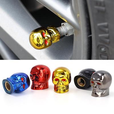 Skull Crown Tire Valve Cap - Universal Fit