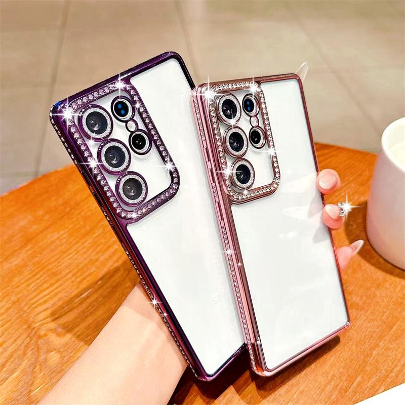 Glitter Diamant Etui for Samsung Galaxy S25 Edge S23 Ultra S24 FE A56 A36 A26 A16 A55 A35 A25 A15 A54 A34 A14 Deksel iPhone 16 15 Pro Max 14 Plus 13 12
