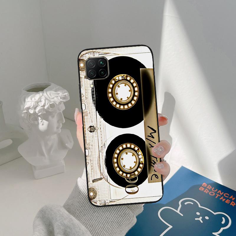 Gold Mix Cassette Tape For Honor Magic 5 Pro 50 70 90 X8 X7a X9a Huawei P Smart Nova 9 5T P60 P40 P20 P30 Lite Case