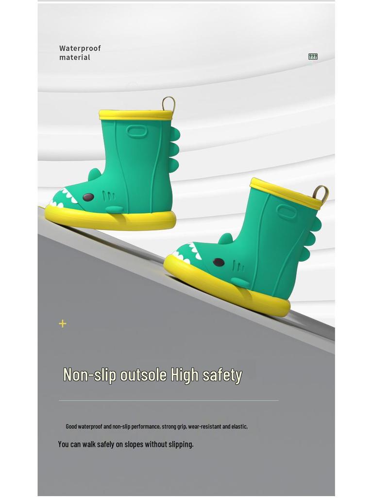 Shark Women's Non-slip Summer Rain Boots - Lightweight, Waterproof, Soft Sole, Short to Mid Tube with Fun Cartoon Design