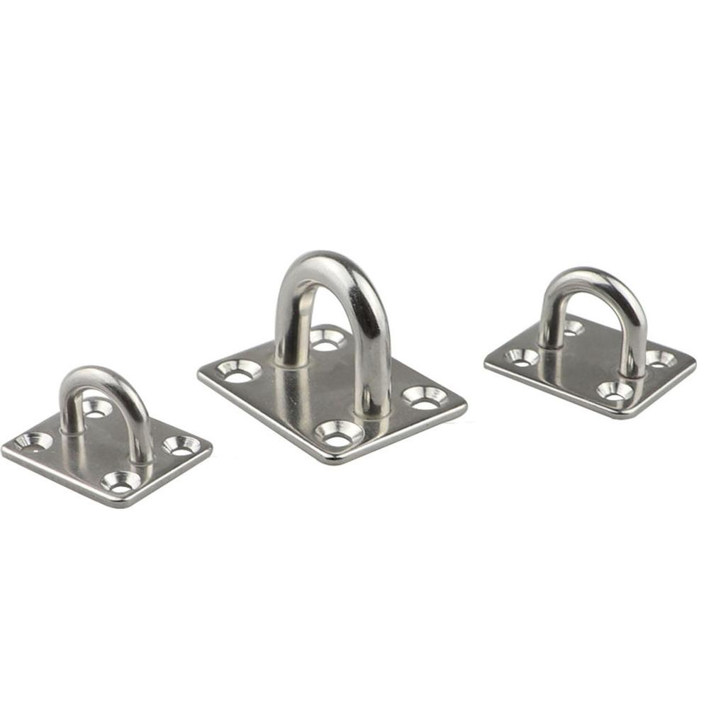 Chromium Metal Eyes Plates Forceful Fixing Mounts Wall Ceiling Hanger Suspension Hook for Hammocks Shade