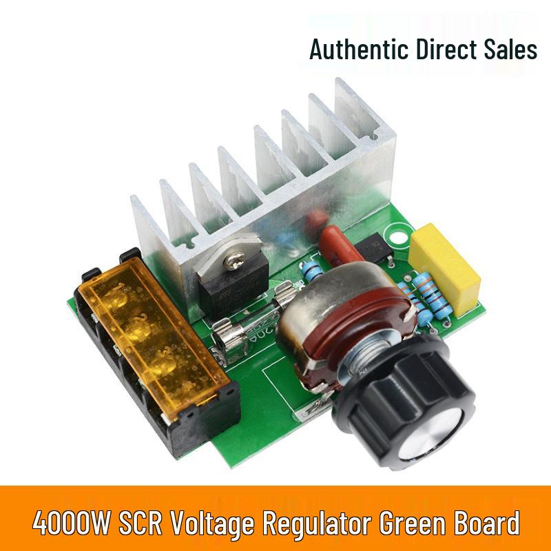4000W SCR Dimmer & Speed Controller: High-Power Voltage Regulator and Temperature Controller for 220V AC Motors with Shell