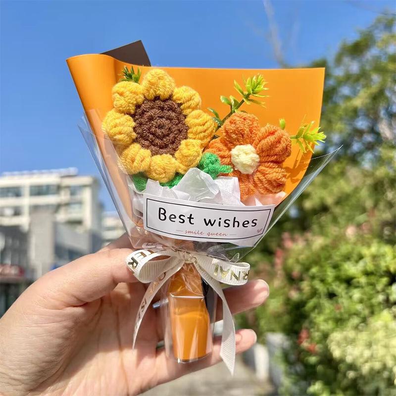Handmade Wool Flower Bouquet for Women's Day or Teacher's Day - Thoughtful Gift for Students