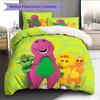 Barney & Friends  Pattern Bedding Quilt Set  Home Decoration  Gift (1 * Duvet Cover + 2 * Pillowcase  Without Core)