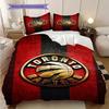 Toronto Raptors Basketball Spirit Bettwäsche(1 Bettbezug + 2 Kissenbezüge, ohne Füllung)Bettbezug und Kissenbezug Bettwäscheset Weich und bequem