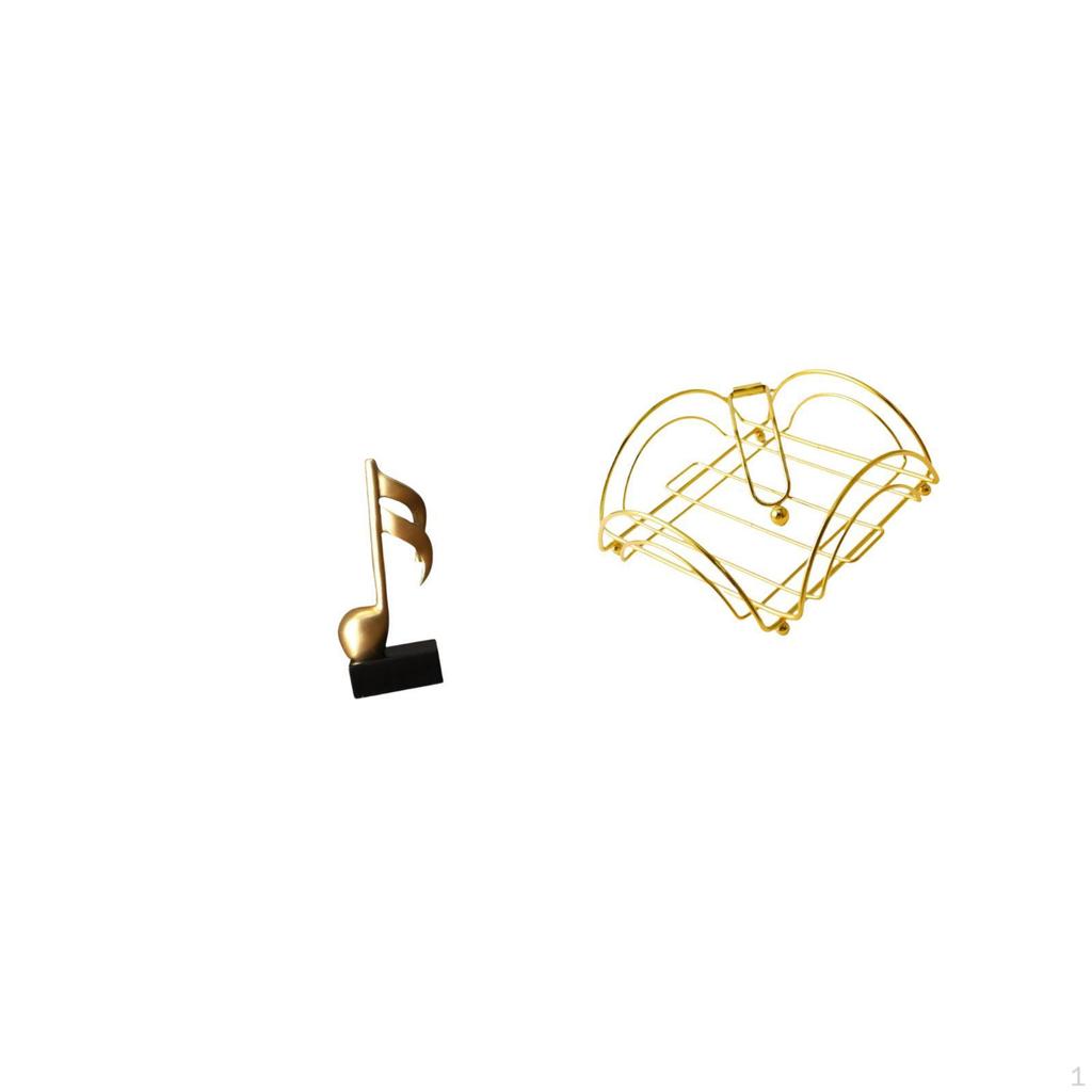 Creative Resin Music Note Figurine Tabletop Ornament And Weighted Arm Napkin Holder for Desk