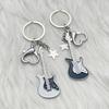 Guitar Keychain Musical Instrument Keyring Creative Star Charm Fashion Y2k Gift
