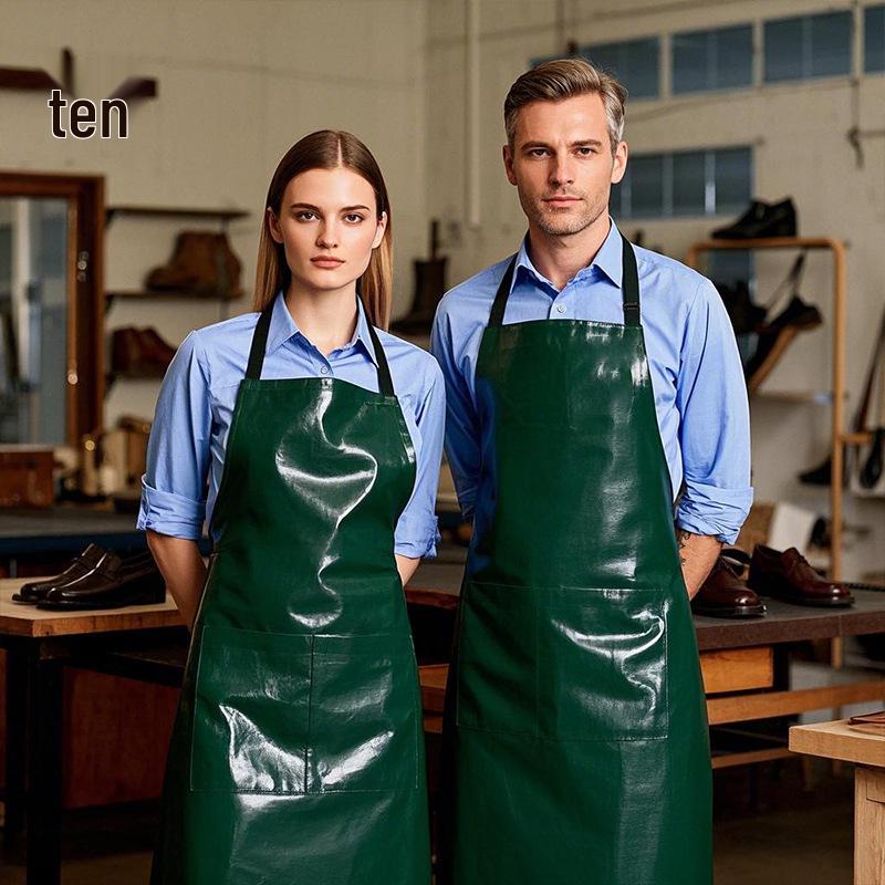 Multi-color Waterproof PVC Apron: Cross-border Neck & Waist Design, Custom LOGO, Dirt-resistant for Kitchen & Aquatic Cleaning