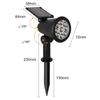 Solar Spotlights Garden Waterproof IP65 Spot Lights Brightness Adjustable for Outdoor Backyard Driveway Lawn Decor Lighting