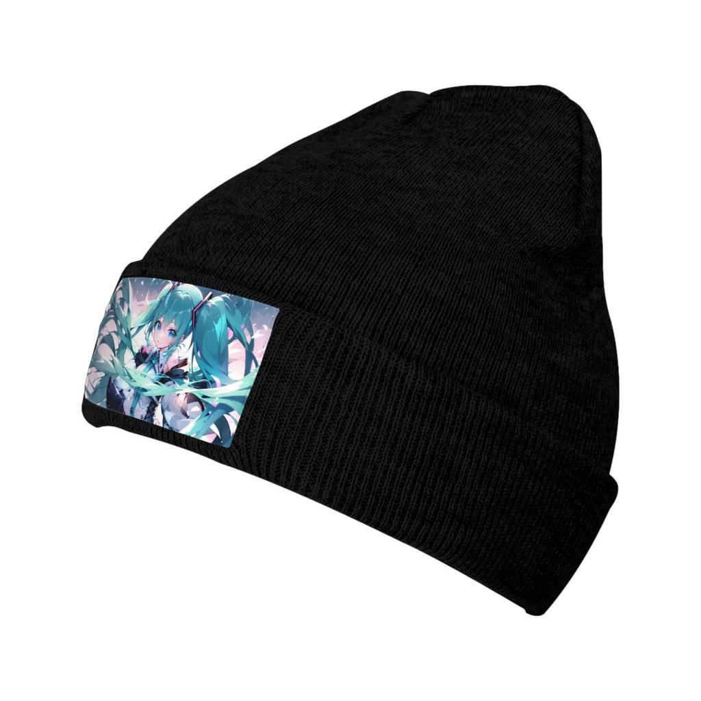 Animes Hatsunes Miku Comic Beanie Cap Unisex Winter Warm Bonnet Femme Knitting Hats Street Outdoor Ski Skullies Beanies Cap
