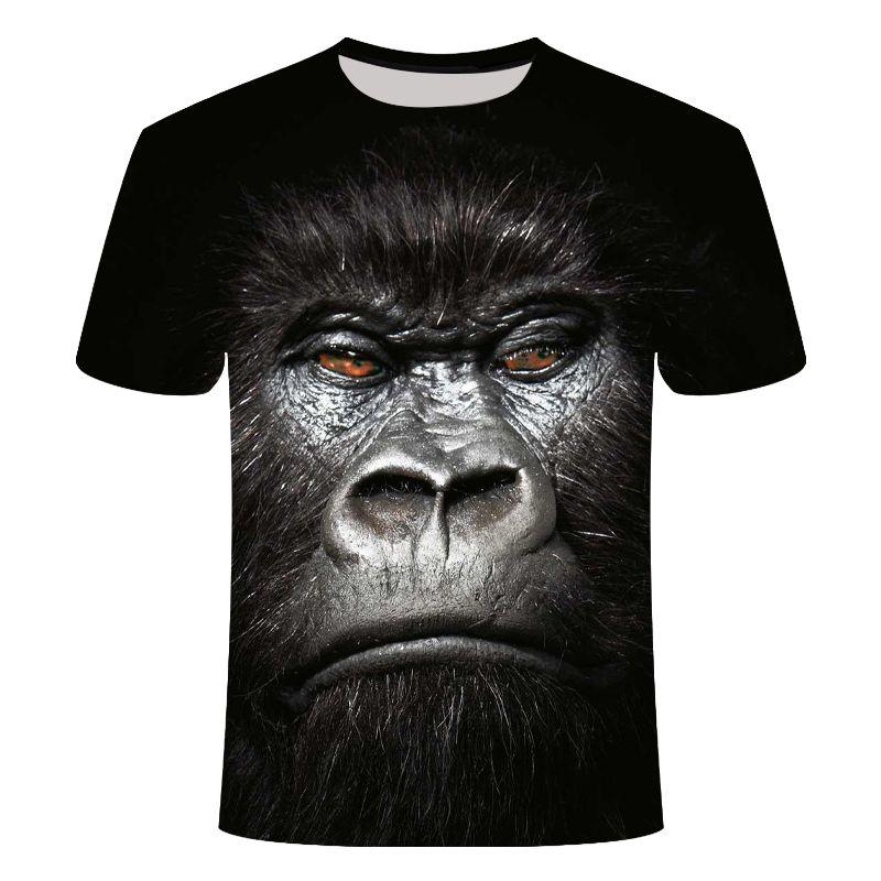 Crew Neck T-Shirt 3D Animal Short Sleeve T-shirt