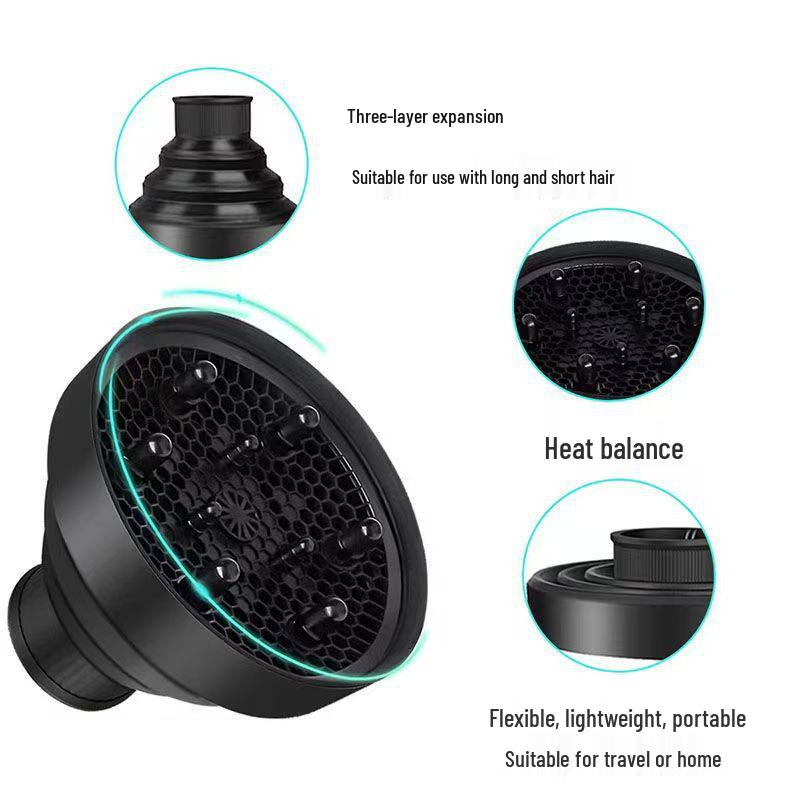 Professional Silicone Retractable Hair Dryer Cap for Salon Styling