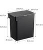 Yamazaki (Yamazaki Industries) Airtight Rice Bin, 10kg, with Measuring Cup, Black, Approx. W30.7 X D19.7 X H31.2cm, Tower Series, Moisture and Oxidati