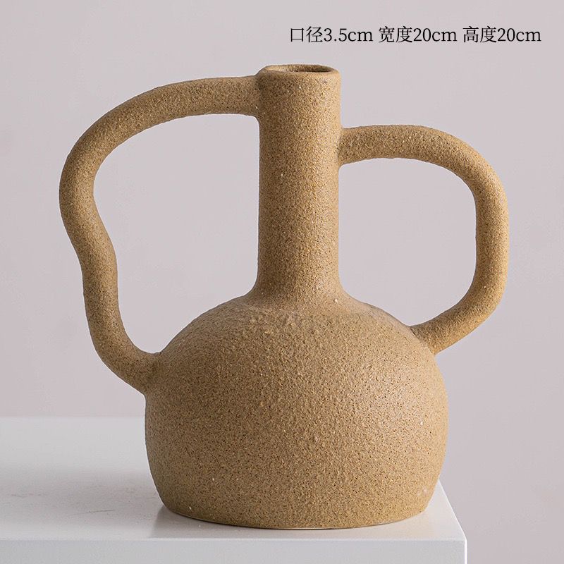Creative Amphora Special-shaped Vase Living Room Dining Table Decoration Simple Art Cutout Ceramic Vase Flower Home Decoration