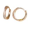 Twist Full Zircon Earrings, Shining Hot