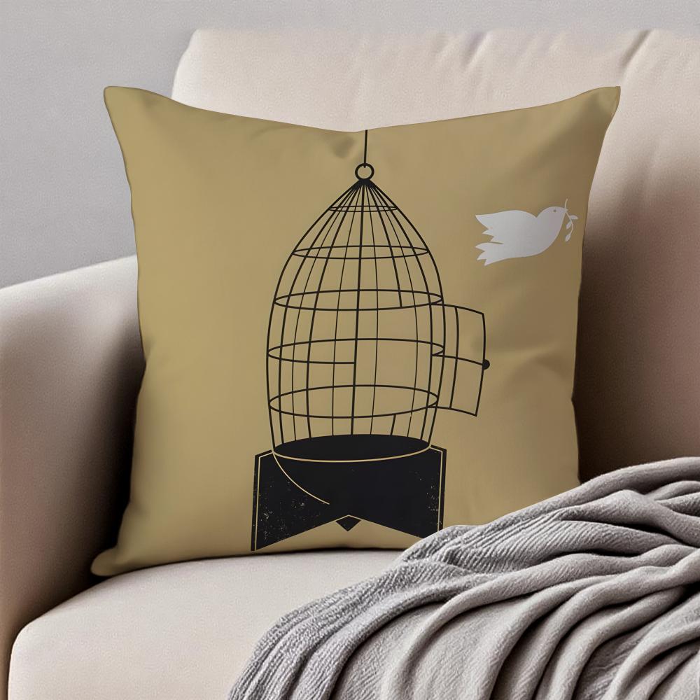 Epic Profound WWar And Peaces Cushion Cover Pillowcase Antidustmite Invisible Zipper Short Plush Sofa Cushion