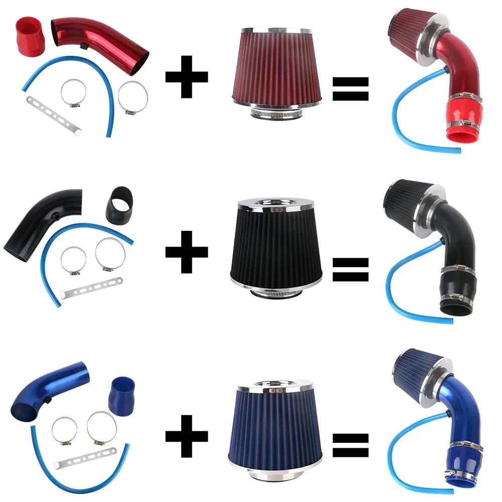76mm/3Inch Aluminum Universal Car Accessories Turbo Induction Pipe Tube Kit Car Cold Air Intake System