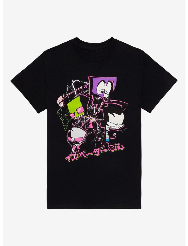 Invader Zim Neon Group Boyfriend Fit Girls T-Shirt XXXL