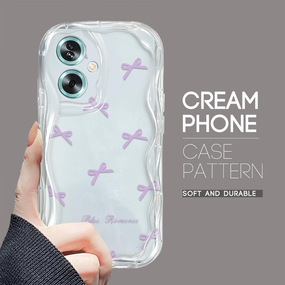 Cute Cartoon Pattern Cream Texture Casing Wavy Edge Soft Silicone Cover Phone Case for OPPO Reno Realme