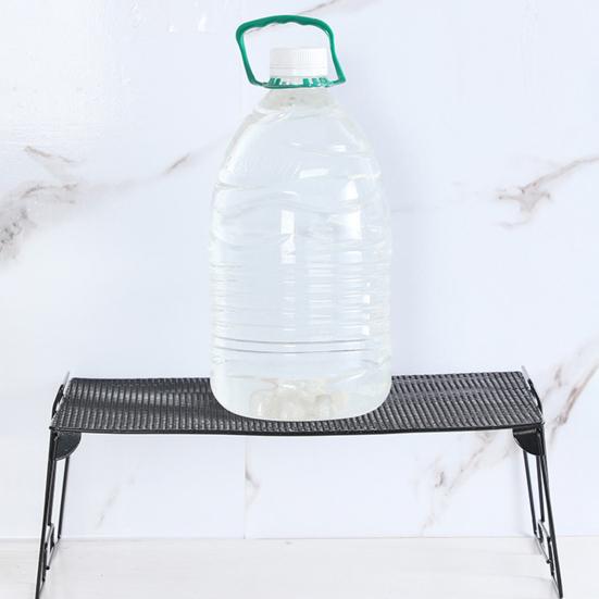 Counter Shelf Foldable Strong Bearing Space Saving Stable Non-slip Handle Multipurpose Iron Fine Mesh Counter Organizer Kitchen Supplies