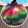 Northern Lights Printed Round Beach Towel,Polyester Sand Resistant Beach Towels,Soft Absorbent Quick Dry Pool Towel Picnic Mat