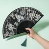 Korean Traditional Bamboo Folding Fan Korean alphabet (Hangeul), Sipjangsaeng & Hojakdo (7 Options)
