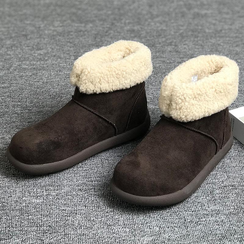 Popular Velvet and Velvet Snow Boots for Men and Women 2025 Autumn and Winter New Cotton Shoes Warm and Versatile Trendy Shoes 22715-V