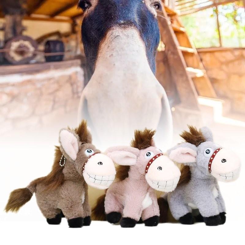 Toy Donkey Plush Doll Keychain Bag Decorative Ornament Pendant Pp Cotton Filling