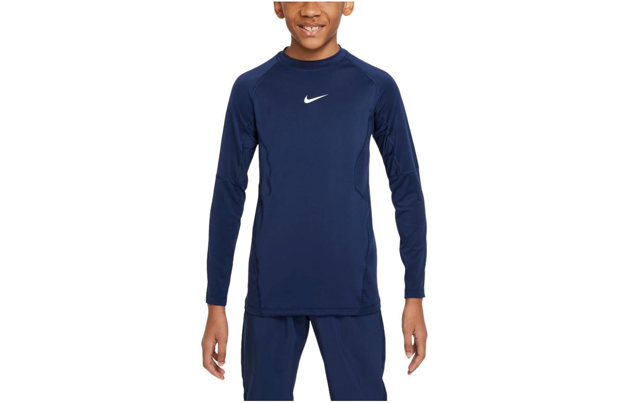 

Nike T Shirt Kids Apparel Dri FIT Long Sleeve Top Blue Kids FJ6822-410 XL