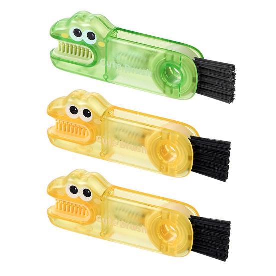 2/3Pcs 3 In 1 Cleaning Brushes Cartoon Design Food-Grade Anti-Slip Handle Gap Brush Portable Long Bristle Bottle Cleaner