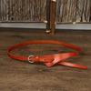 Trendy And Versatile Women'S Thin Belt, Genuine Leather Fashion Decorative Belt With Dress, Top, Waist Pure Cowhide