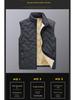 Men's Autumn Winter Stand Collar Warm Cotton Vest: Sleeveless, Plus Size, Casual Jacket
